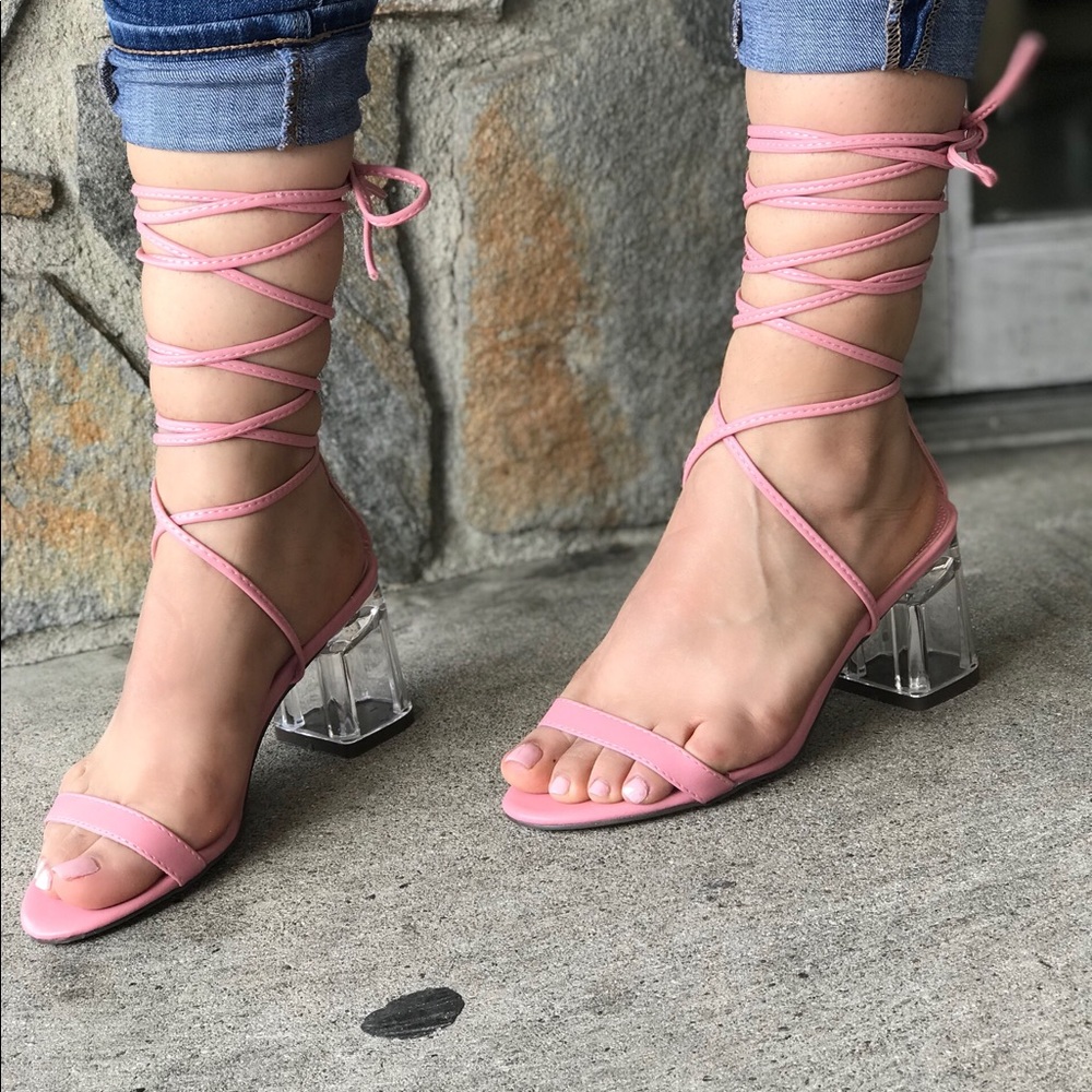 Amaretto dusty pink heels